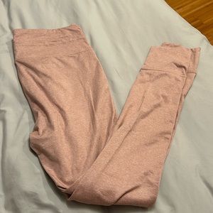 Light pink cozy, jogger sweatpants.